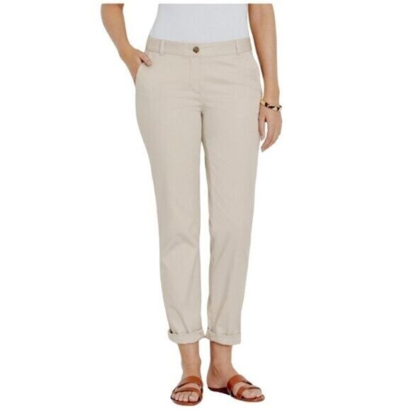 Talbots Pants - The Talbots The Weekend Chino Light Beige Cotton Blend Pants in size 6P